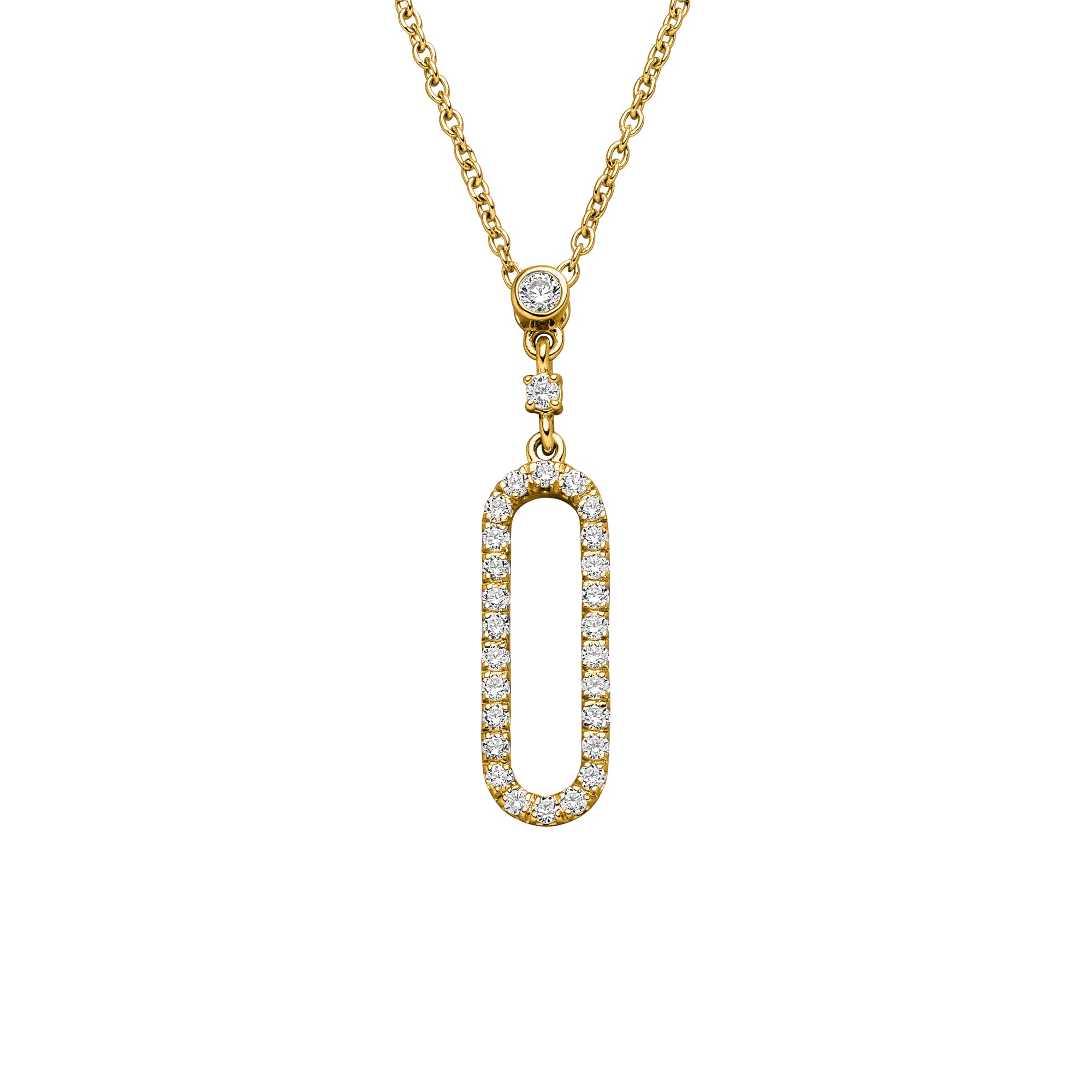 DIAMANDO LONG CIRCLE ANHÄNGER 0.28ct