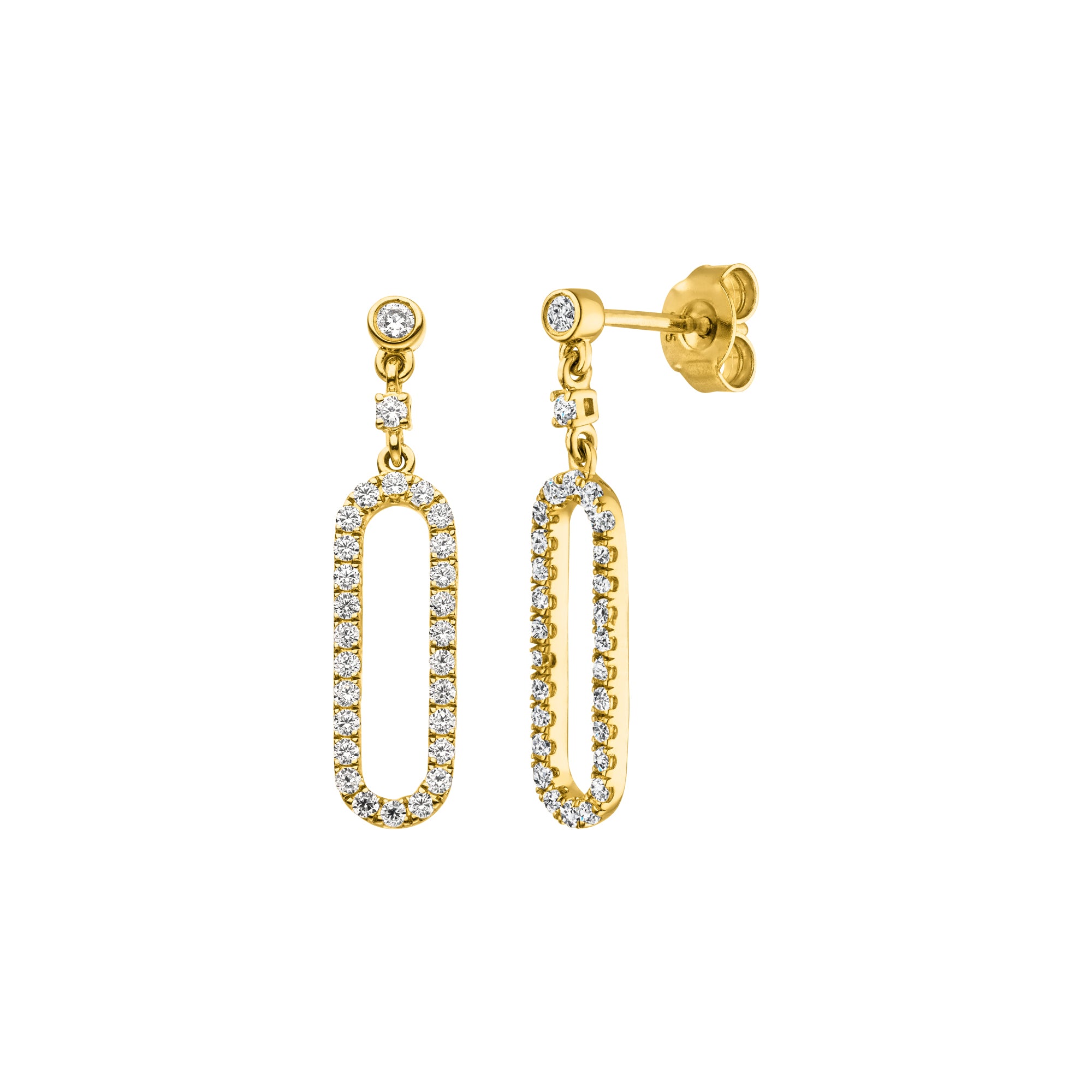 DIAMANDO LONG CIRCLE OHRRINGE 0.56ct