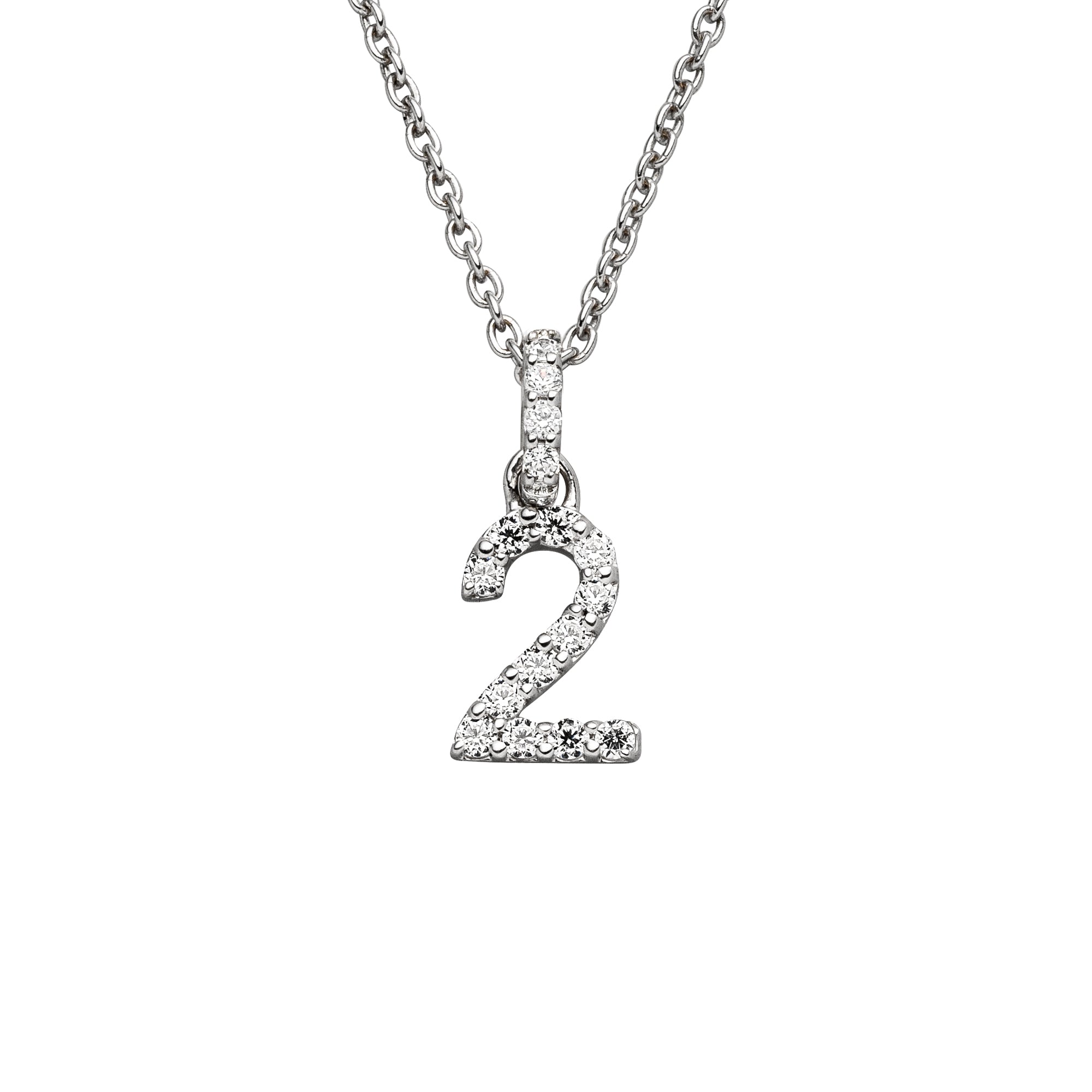 DIAMANDO ANHÄNGER ZAHL - 2 - 0.14ct