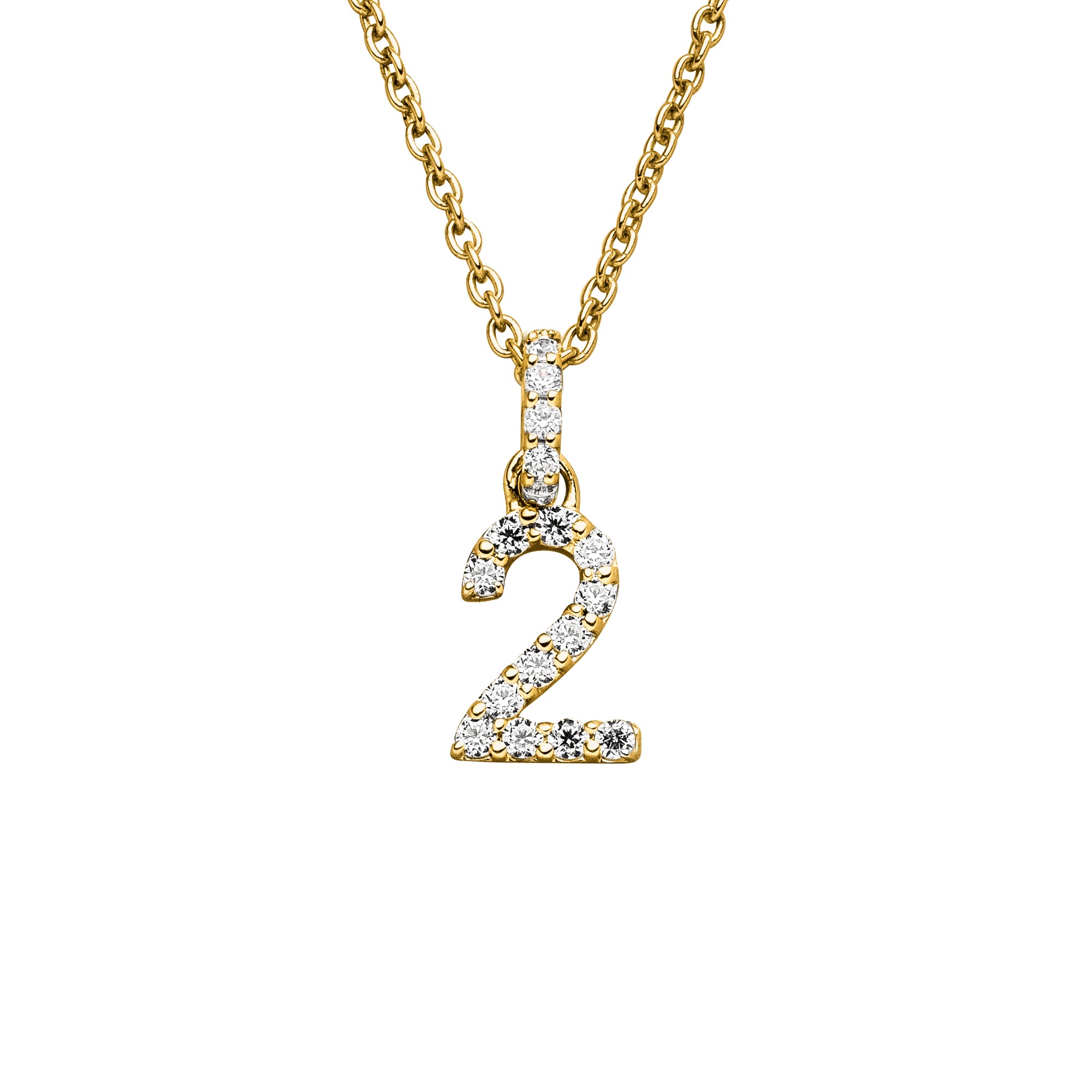 DIAMANDO ANHÄNGER ZAHL - 2 - 0.14ct