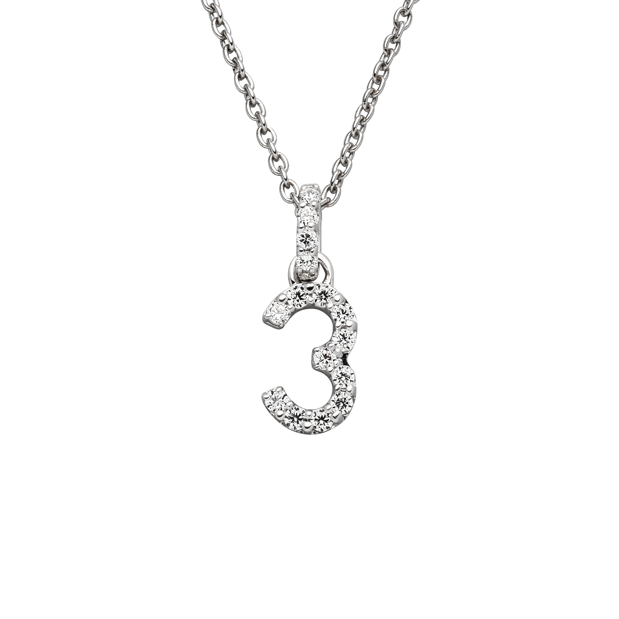 DIAMANDO ANHÄNGER ZAHL - 3 - 0.13ct