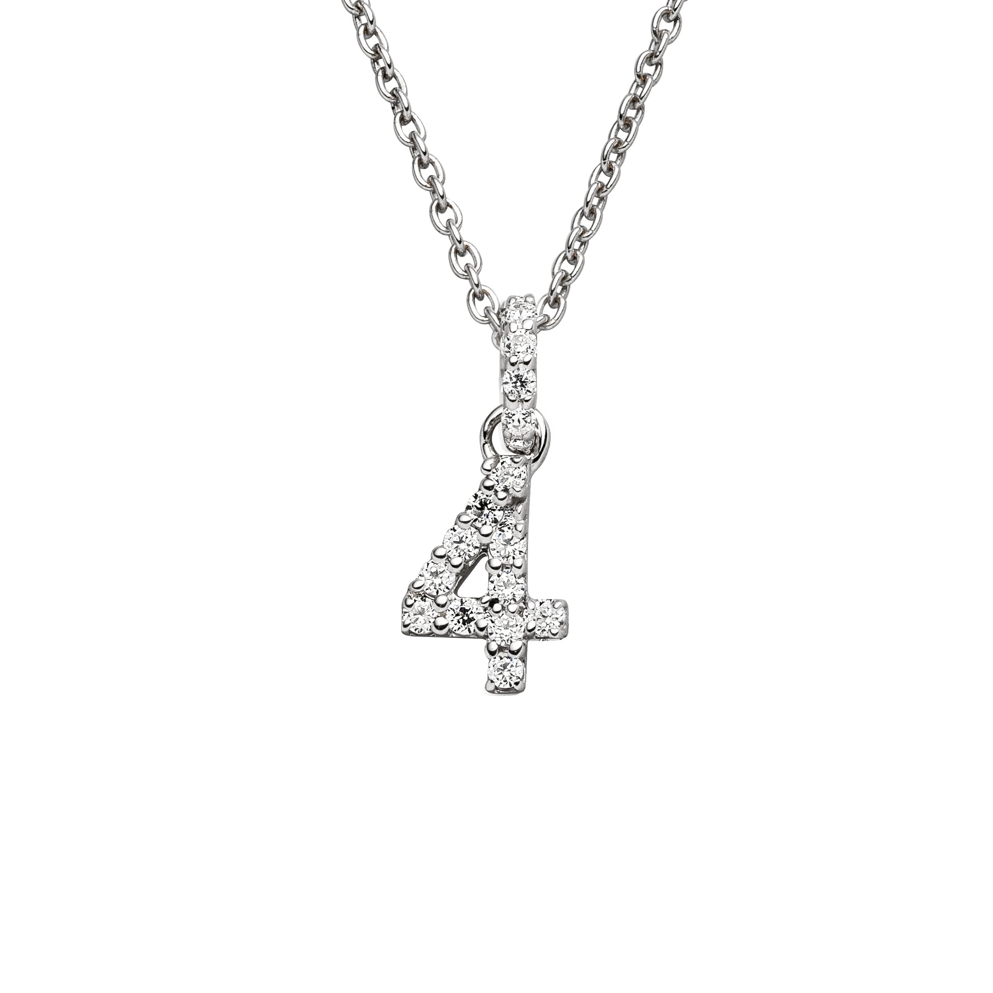 DIAMANDO ANHÄNGER ZAHL - 4 - 0.13ct