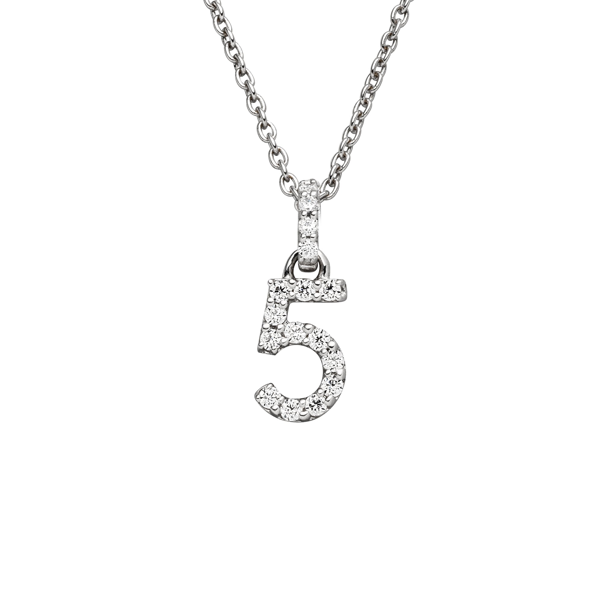 DIAMANDO ANHÄNGER ZAHL - 5 - 0.14ct