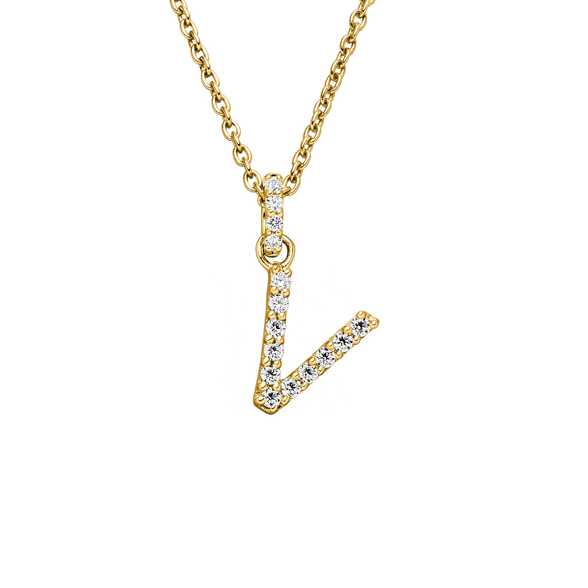 DIAMANDO ANHÄNGER BUCHSTABE - V - 0.14ct