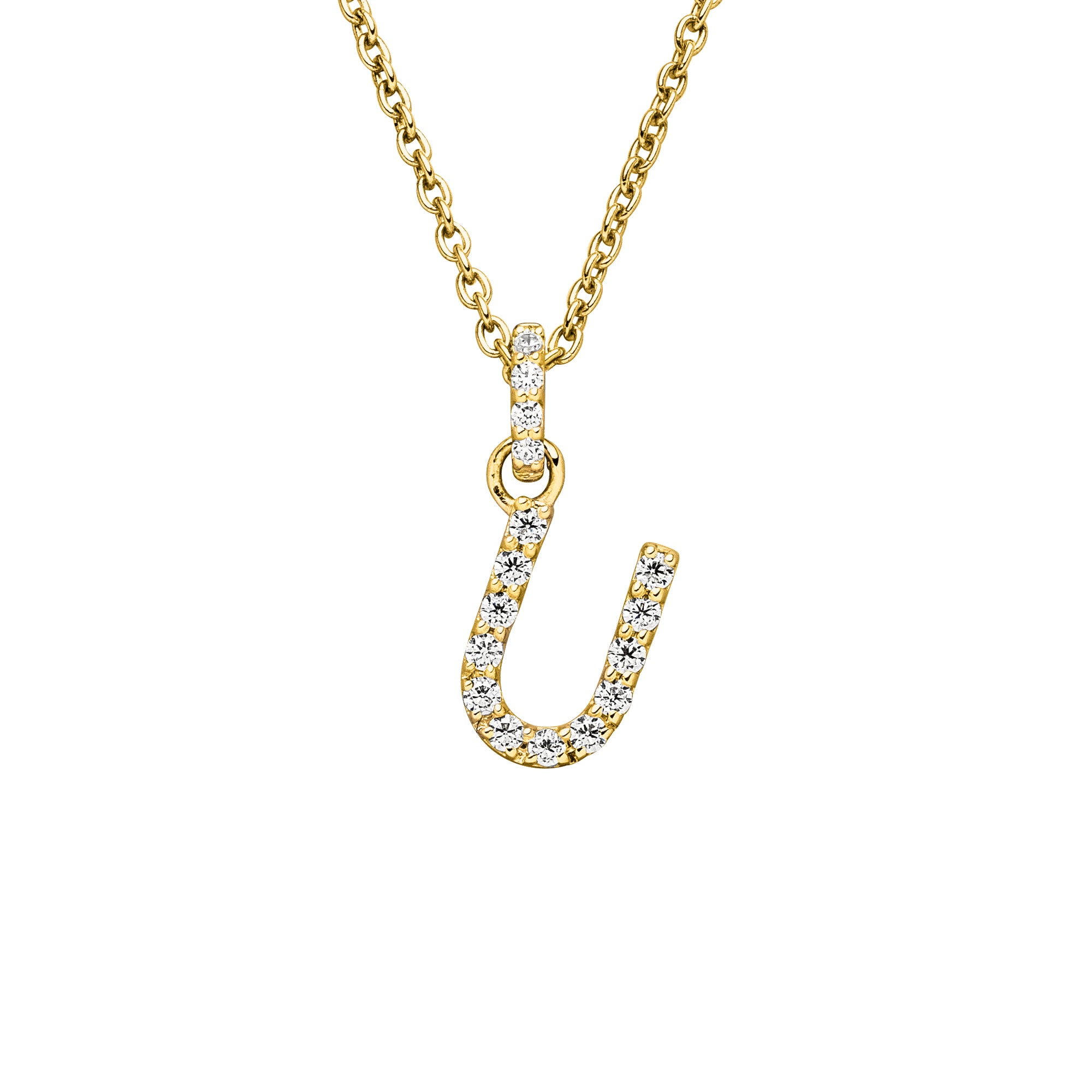 DIAMANDO ANHÄNGER BUCHSTABE - U - 0.12ct