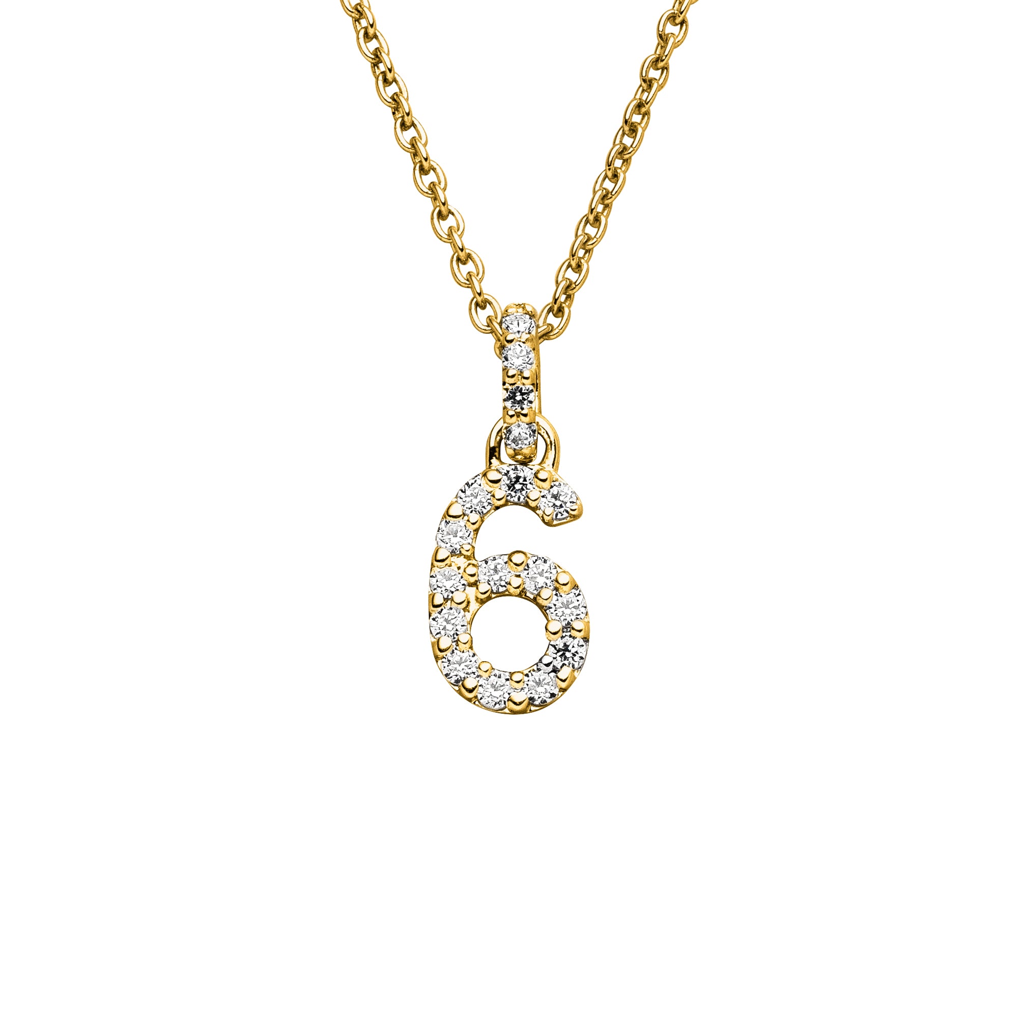 DIAMANDO ANHÄNGER ZAHL - 6 - 0.15ct