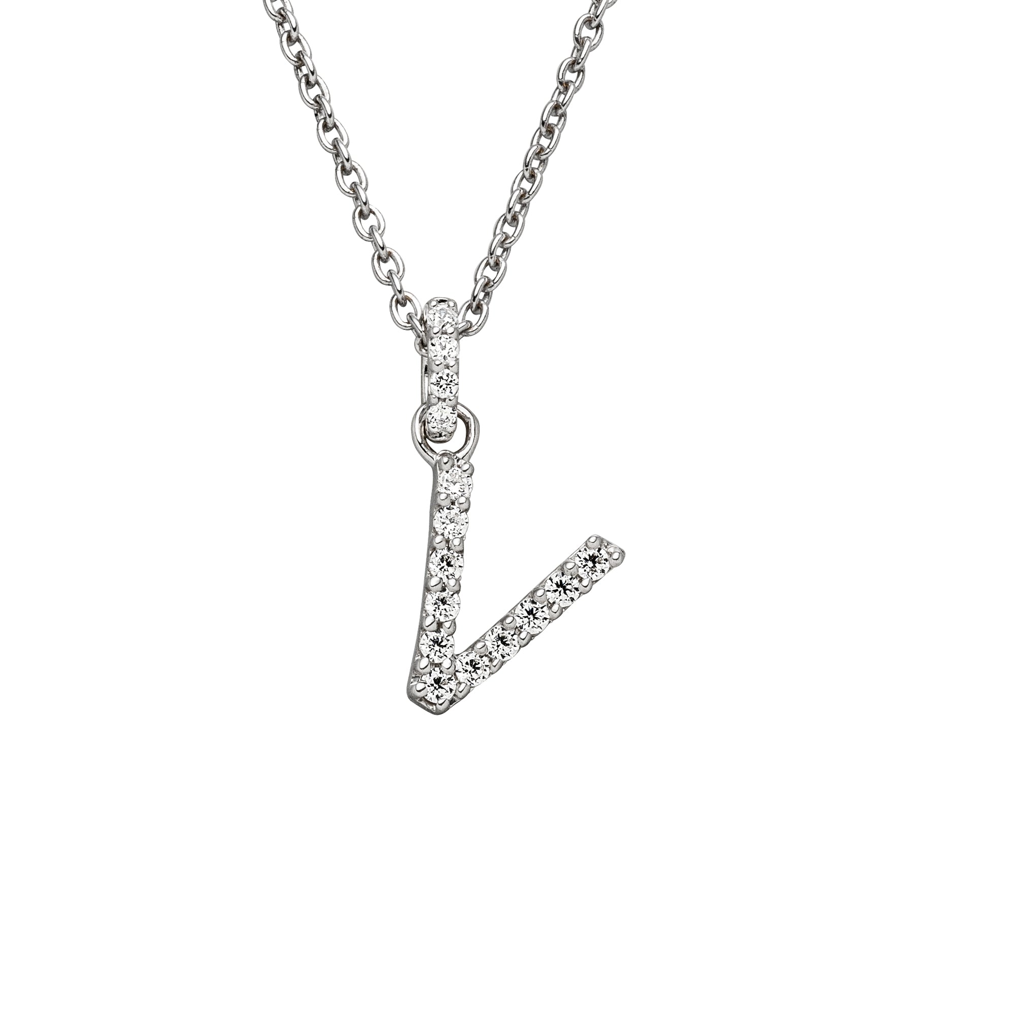 DIAMANDO ANHÄNGER BUCHSTABE - V - 0.14ct