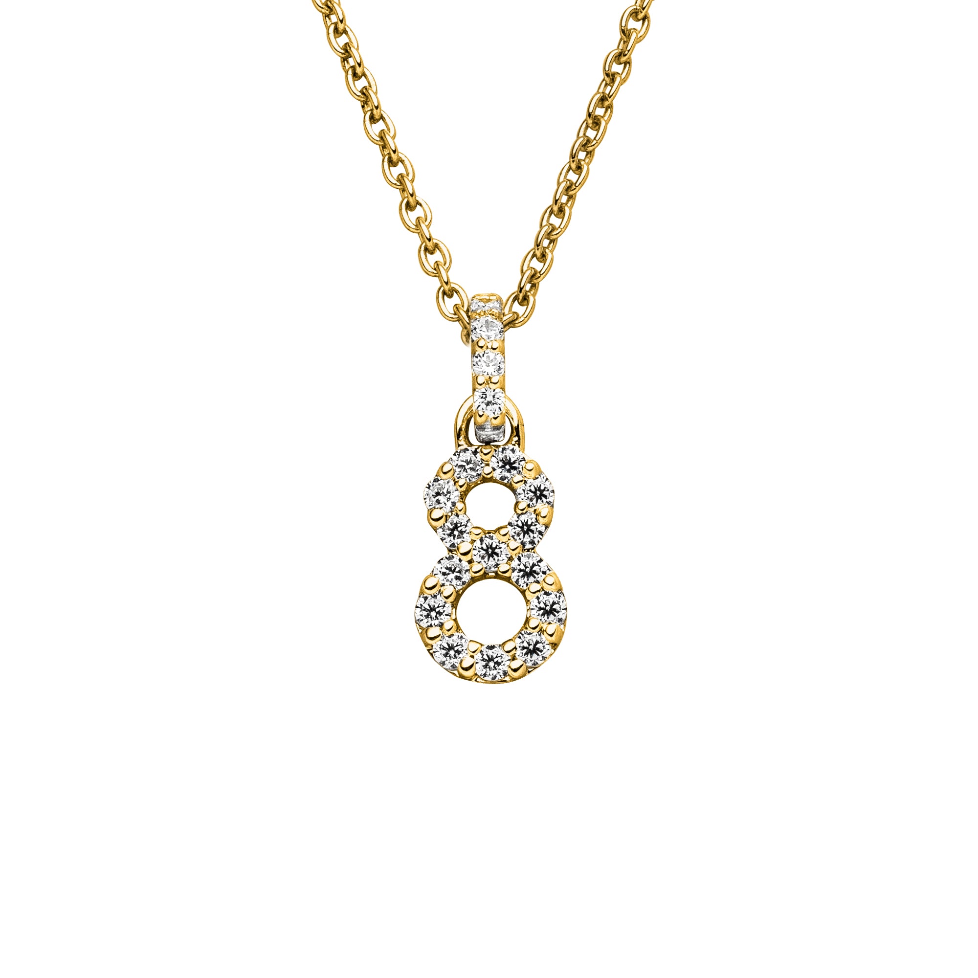 DIAMANDO ANHÄNGER ZAHL - 8 - 0.15ct