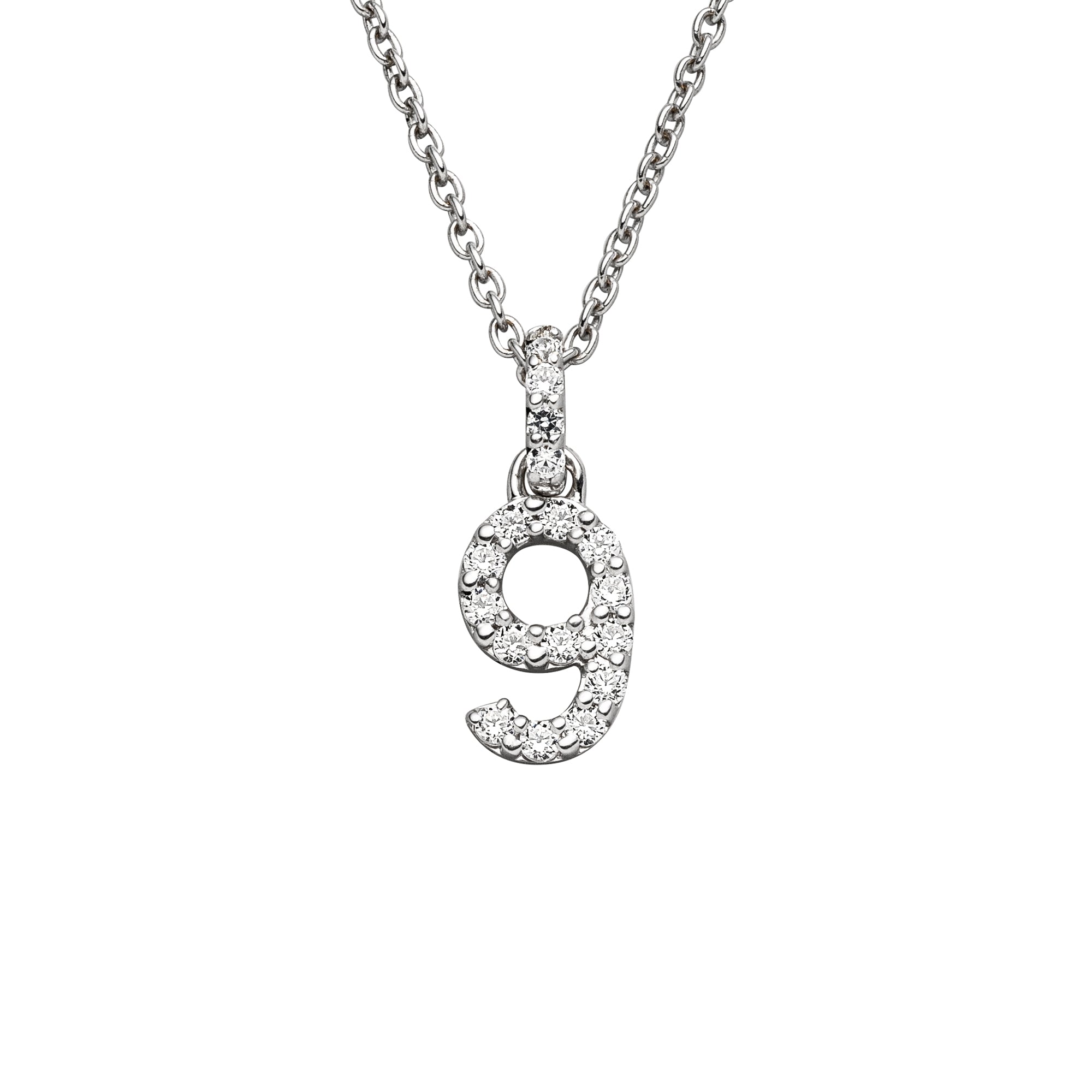 DIAMANDO ANHÄNGER ZAHL - 9 - 0.15ct