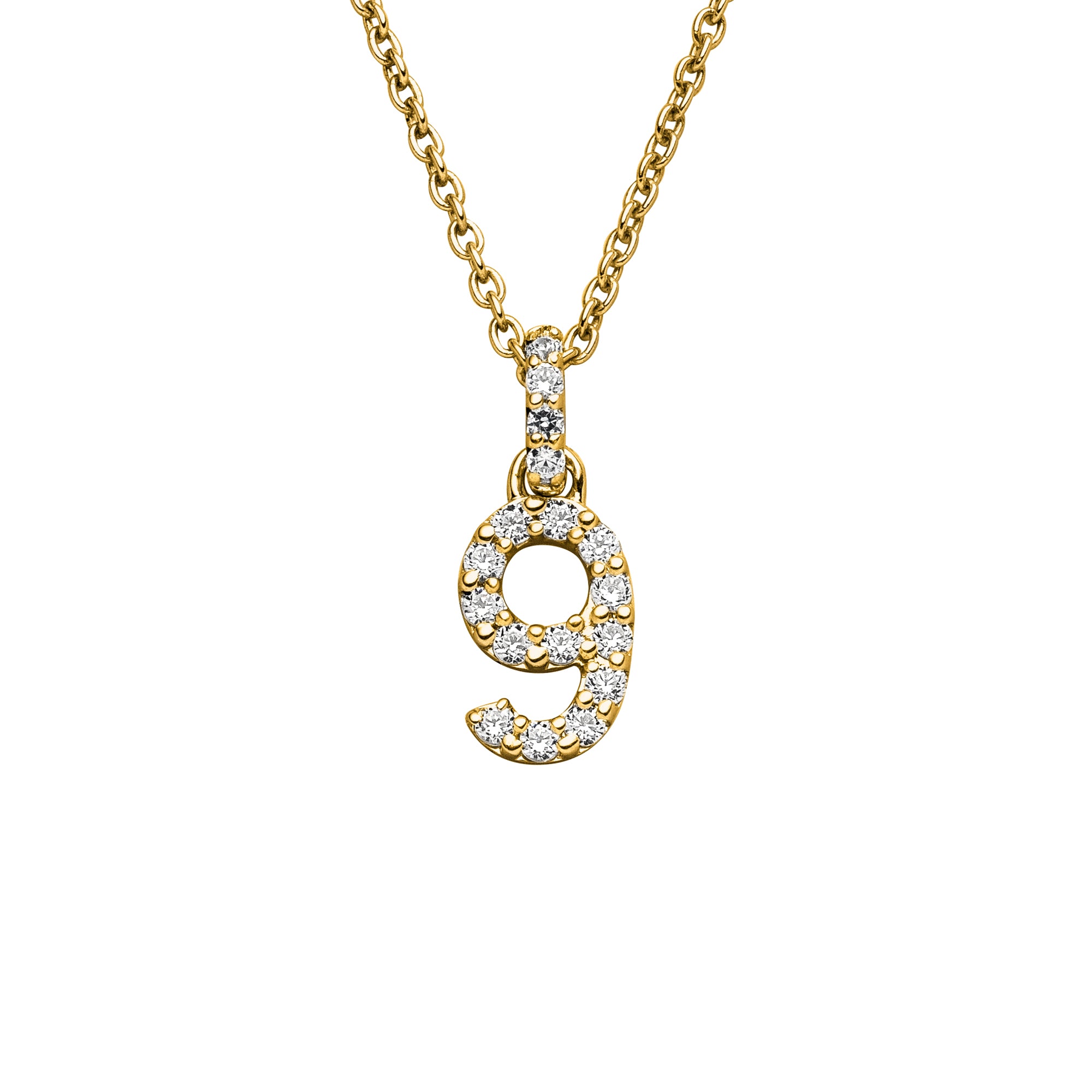 DIAMANDO ANHÄNGER ZAHL - 9 - 0.15ct
