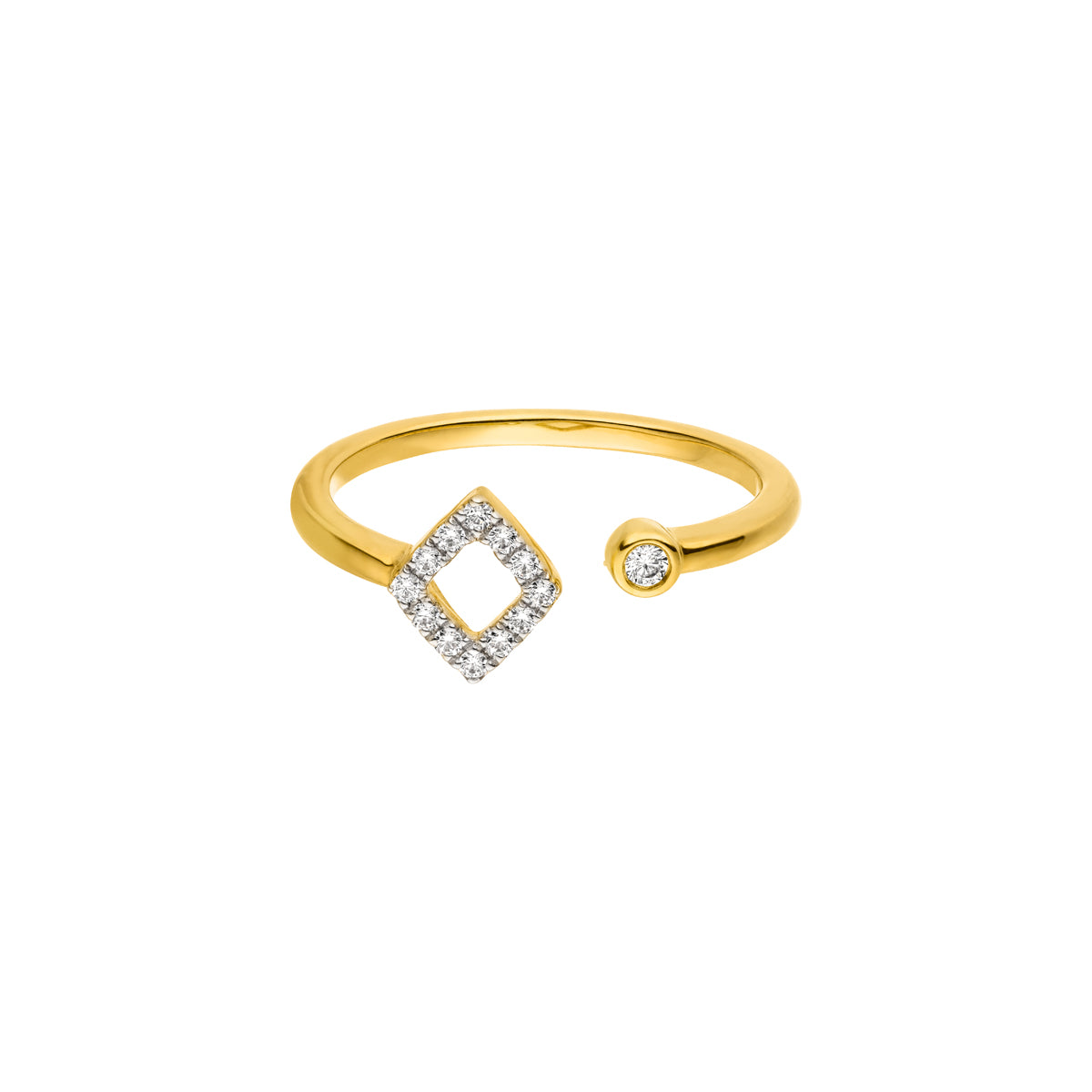 DIAMANDO FILI SQUARE DOT RING 0.10ct