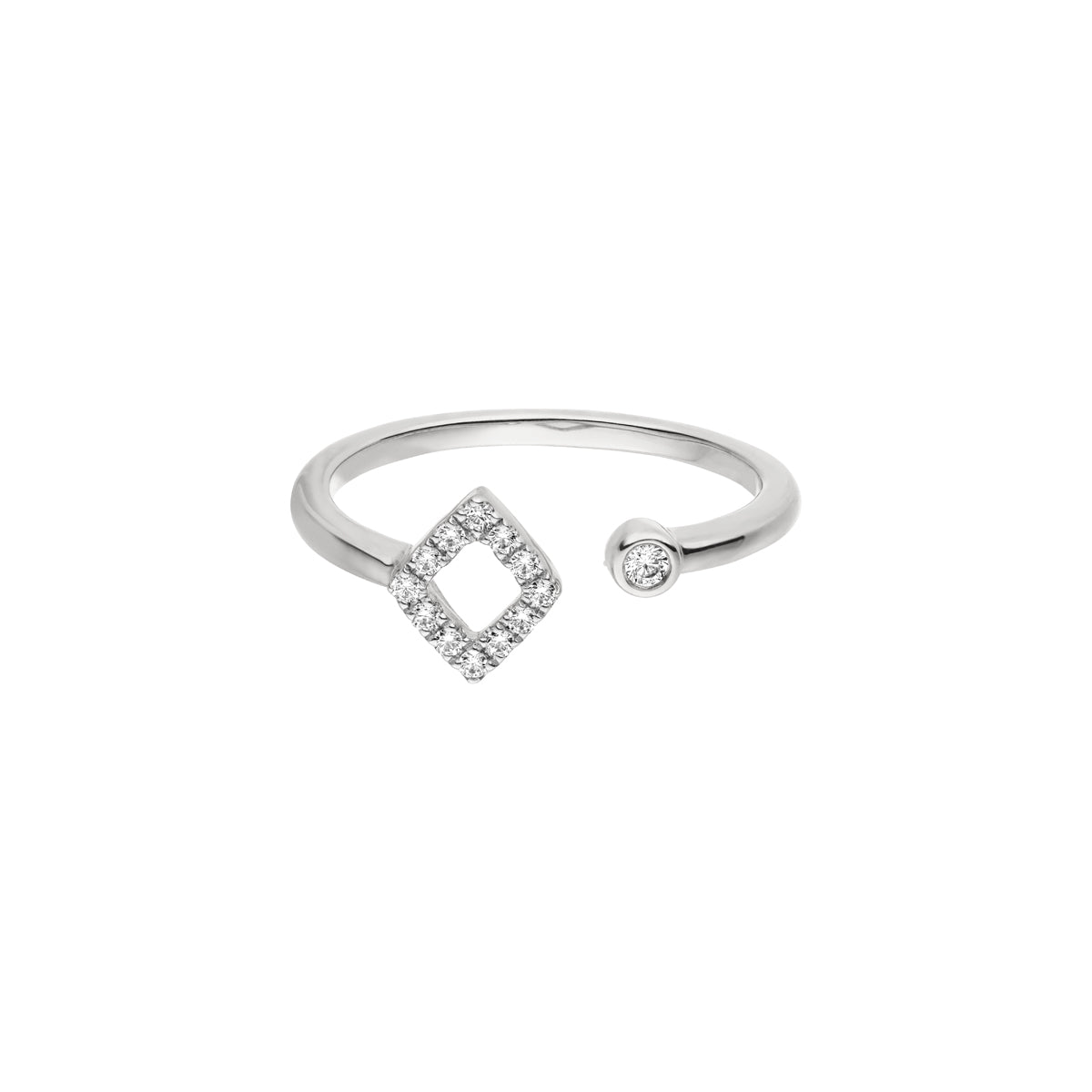 DIAMANDO FILI SQUARE DOT RING 0.10ct