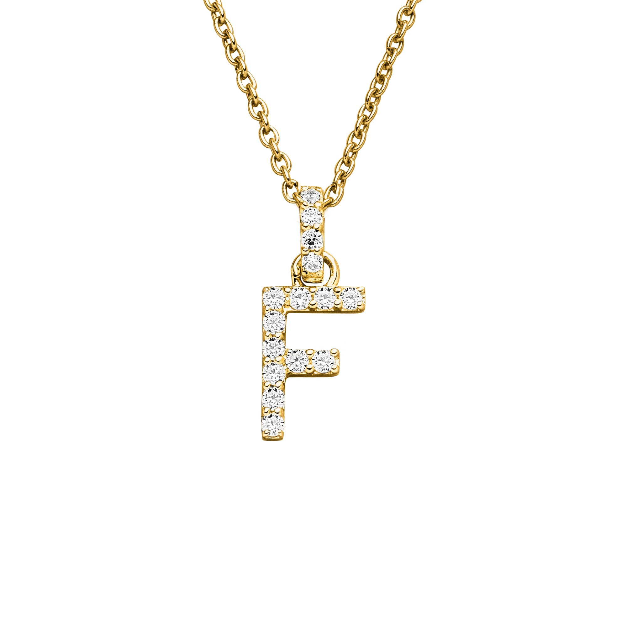 DIAMANDO ANHÄNGER BUCHSTABE - F - 0.13ct