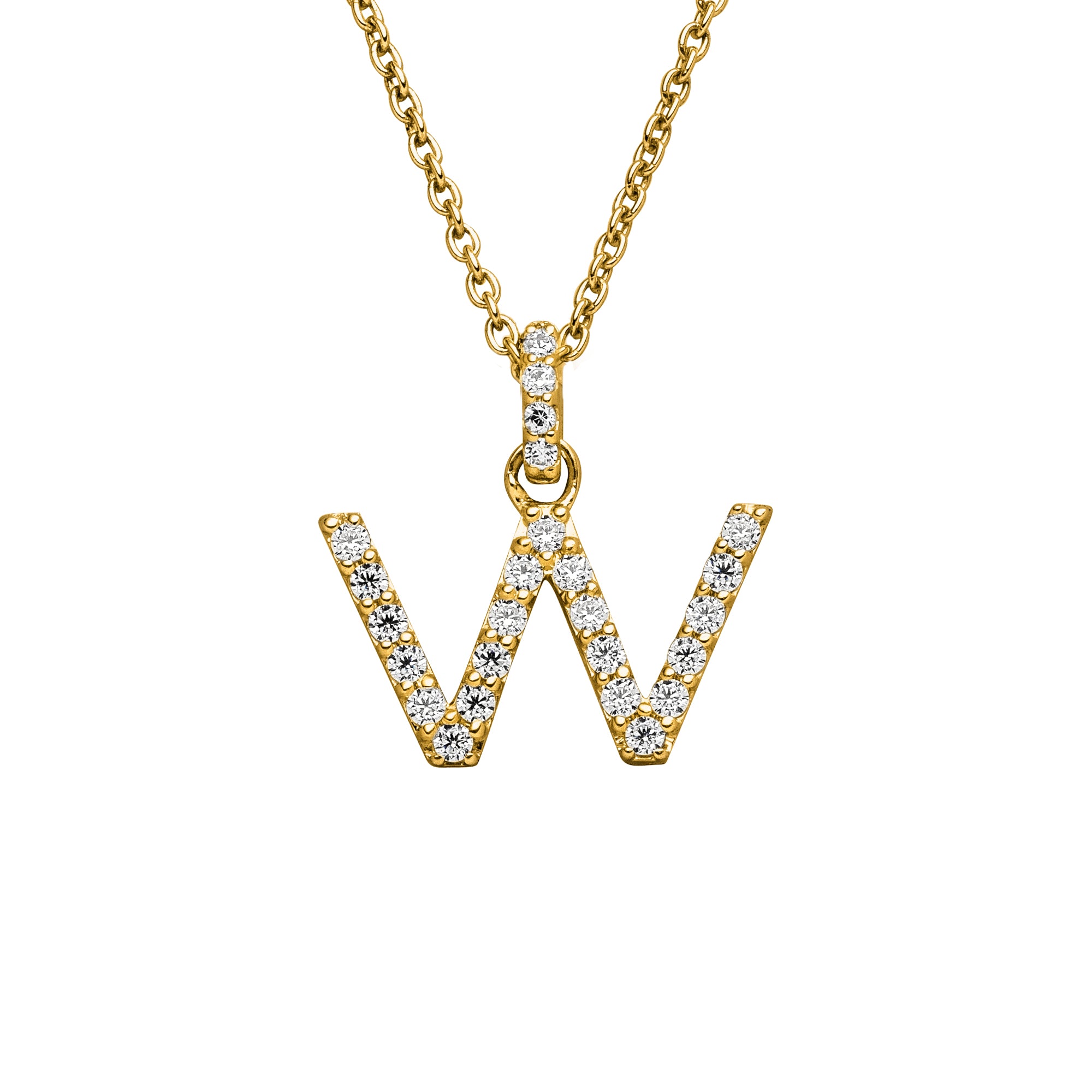 DIAMANDO ANHÄNGER BUCHSTABE - W - 0.23ct
