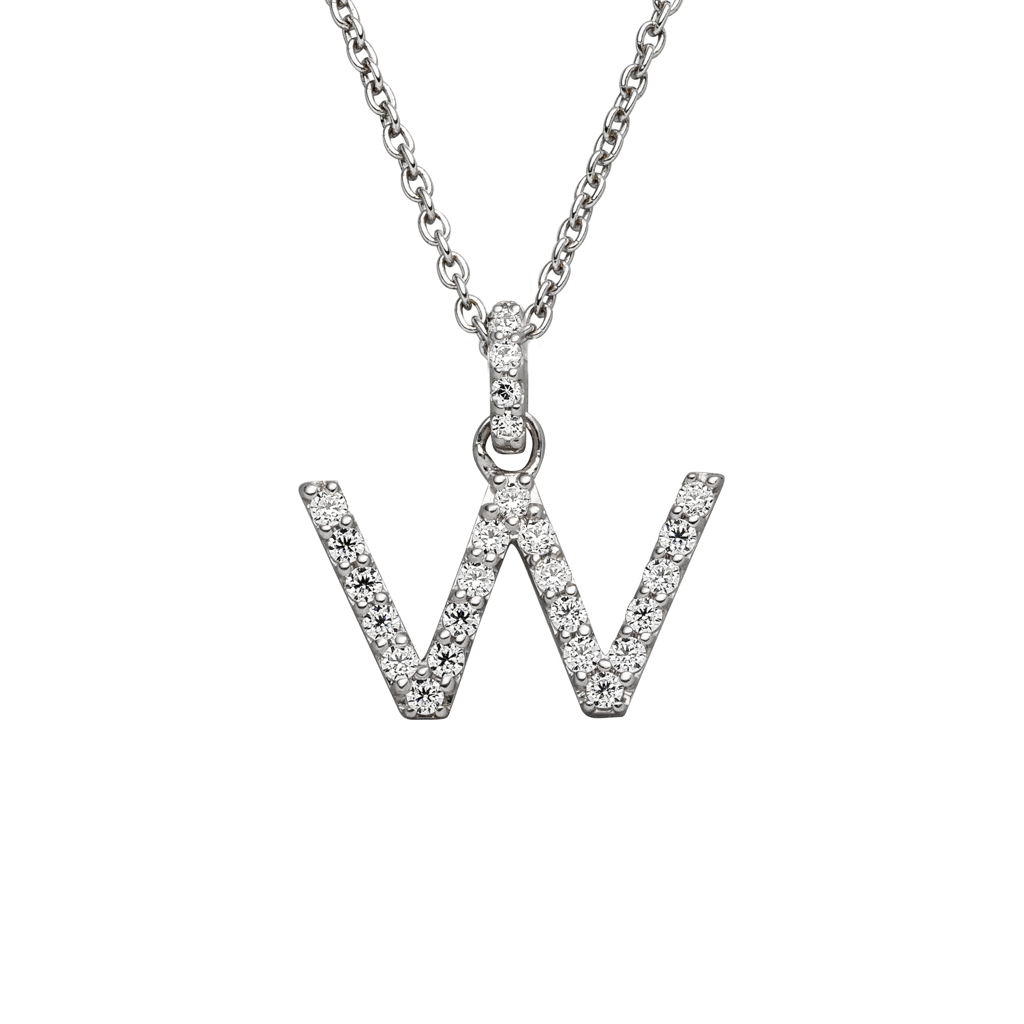 DIAMANDO ANHÄNGER BUCHSTABE - W - 0.23ct