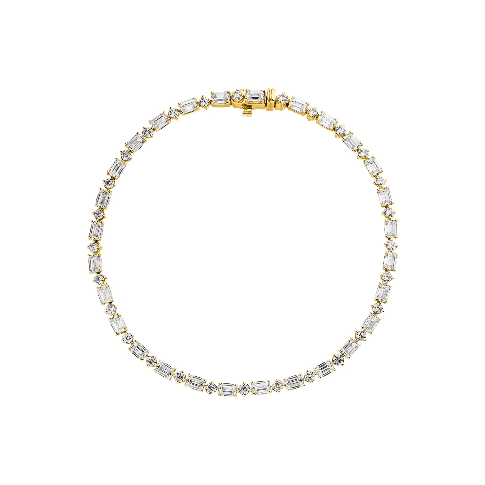 DIAMANDO BAGUETTE & ROUND ARMBAND 3.75ct
