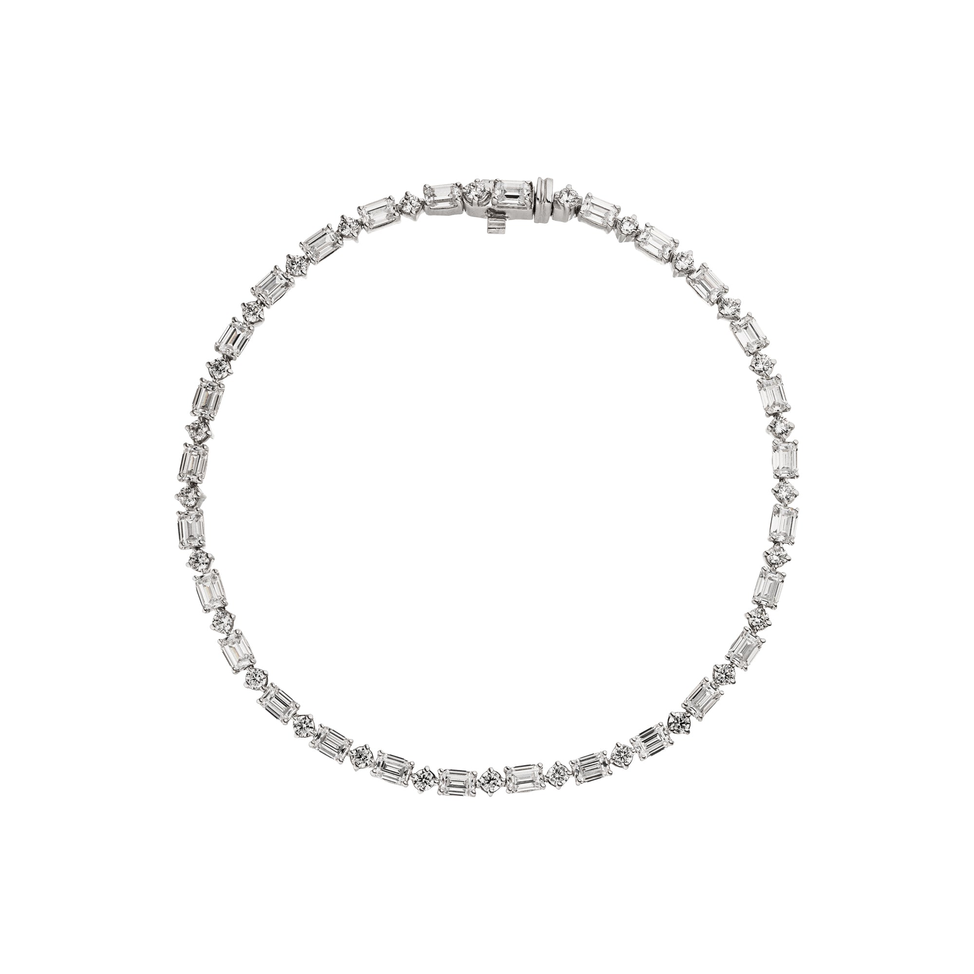 DIAMANDO BAGUETTE & ROUND ARMBAND 3.75ct