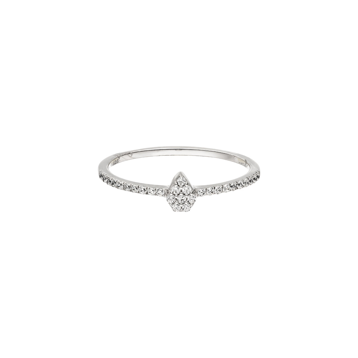 DIAMANDO PEAR PAVÉ RING 0.13ct