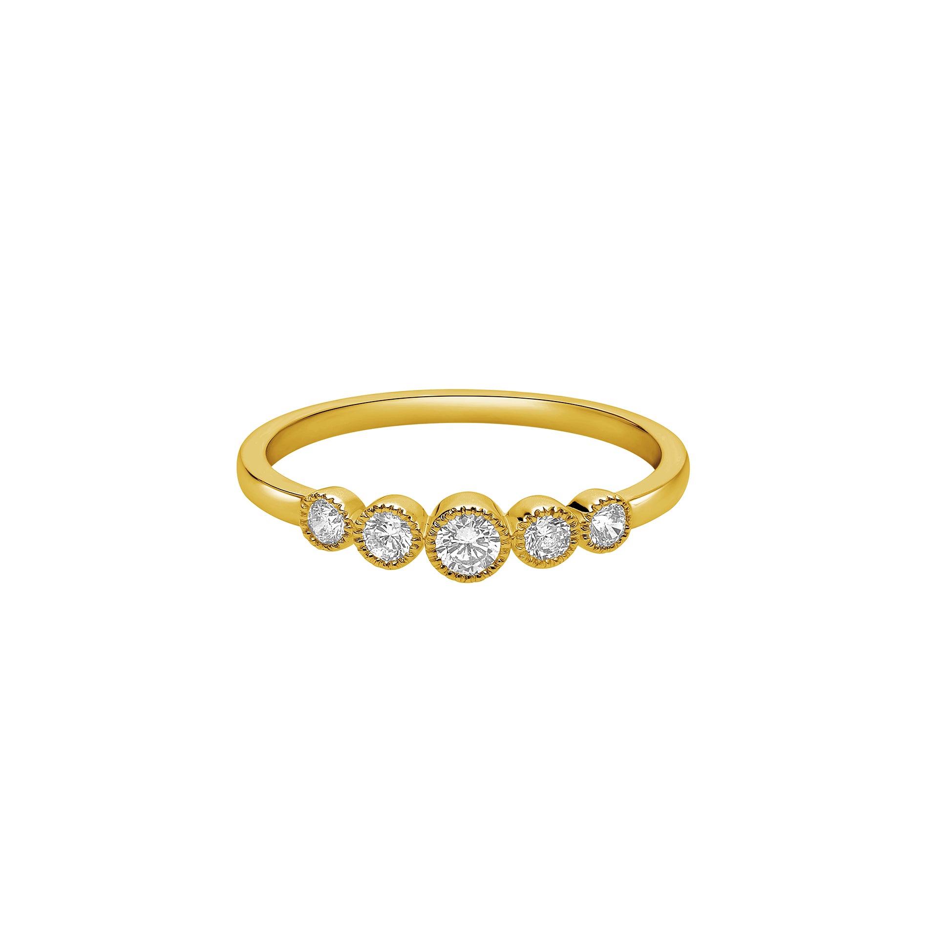 DIAMANDO FLUTED HOMERUN RING 0.25ct