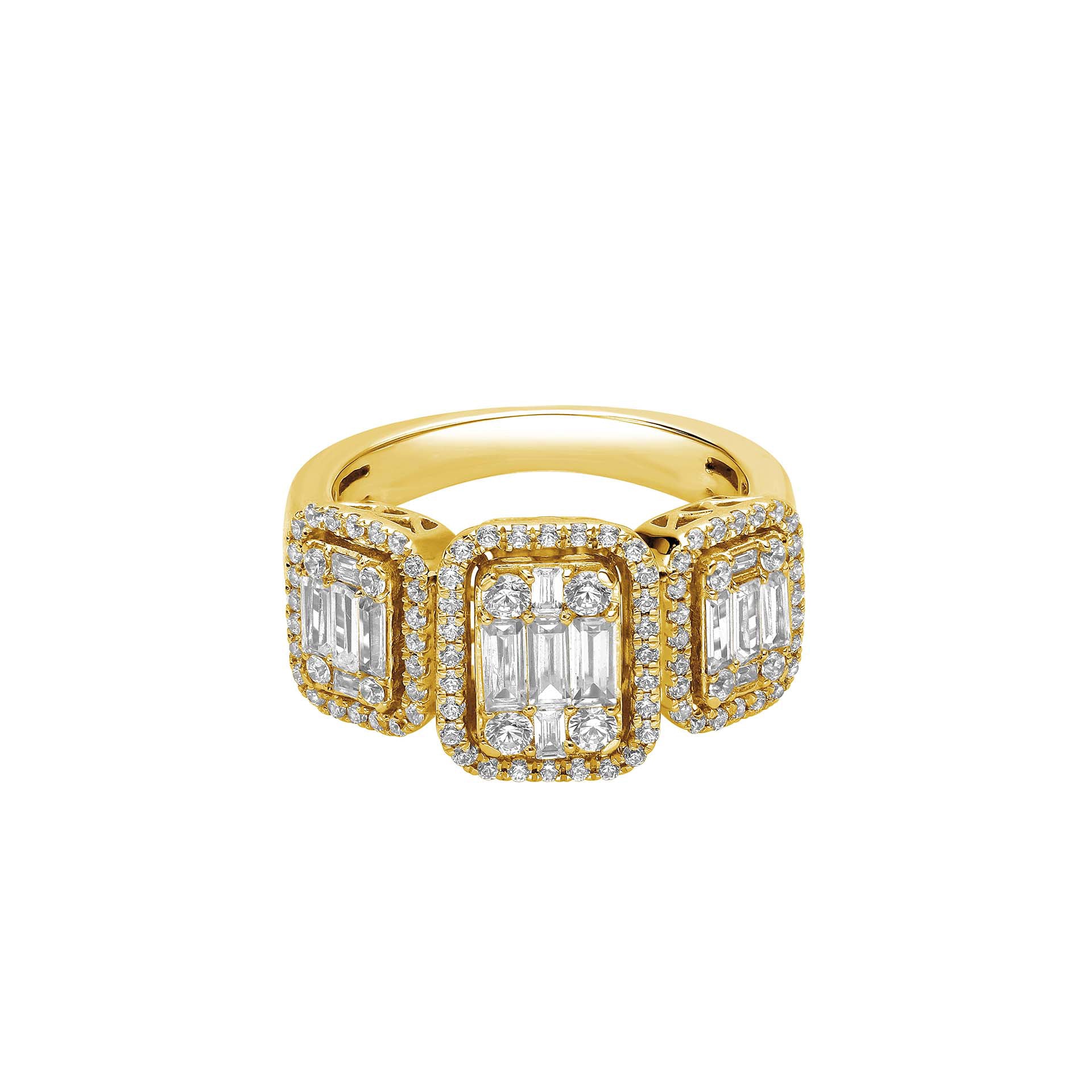 DIAMANDO TRIPPLE VARIETY RING 1.14ct