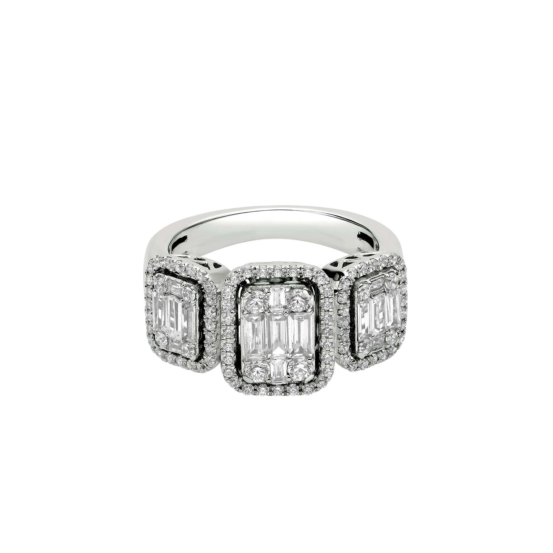 DIAMANDO TRIPPLE VARIETY RING 1.14ct