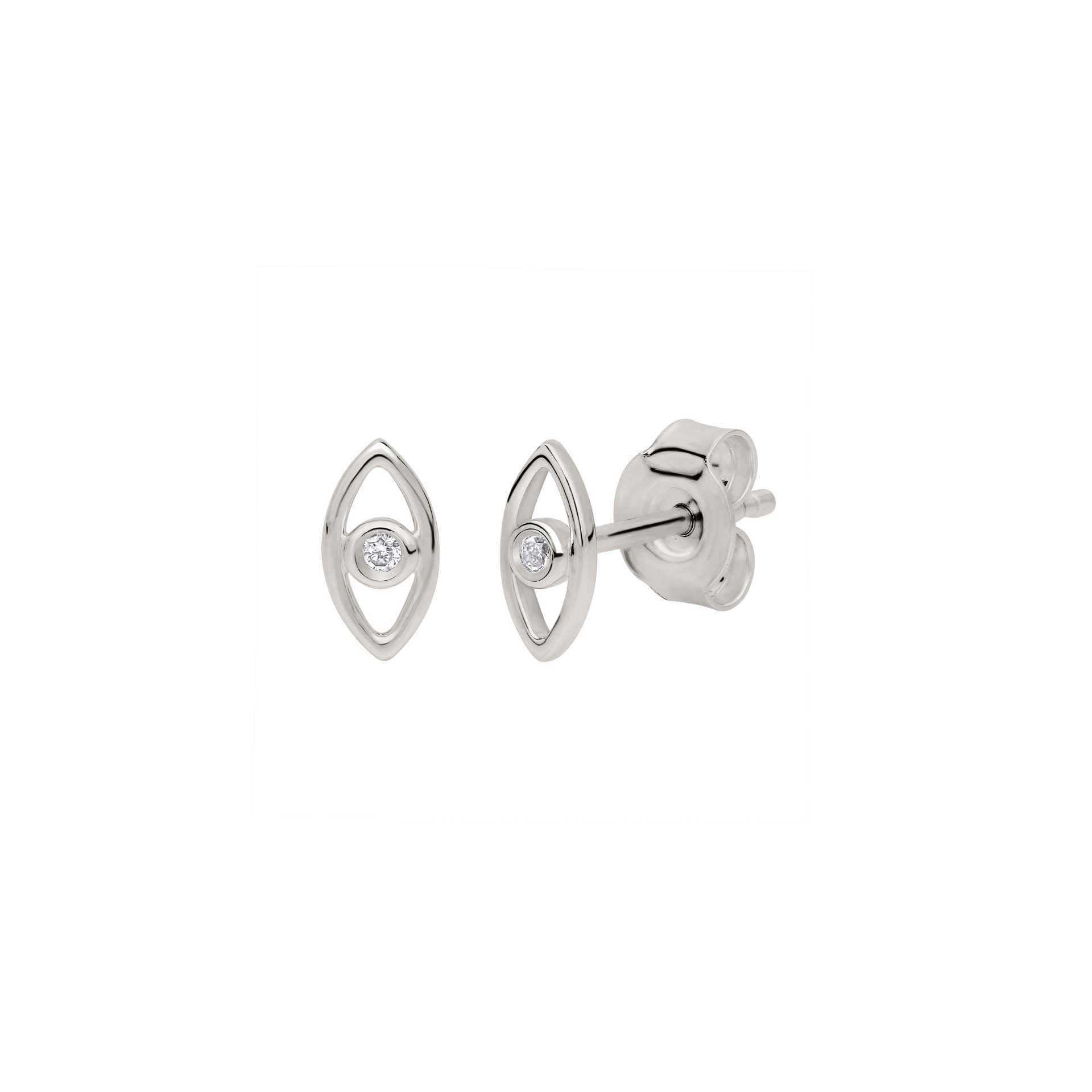 DIAMANDO EVIL EYE OHRRINGE 0.03ct