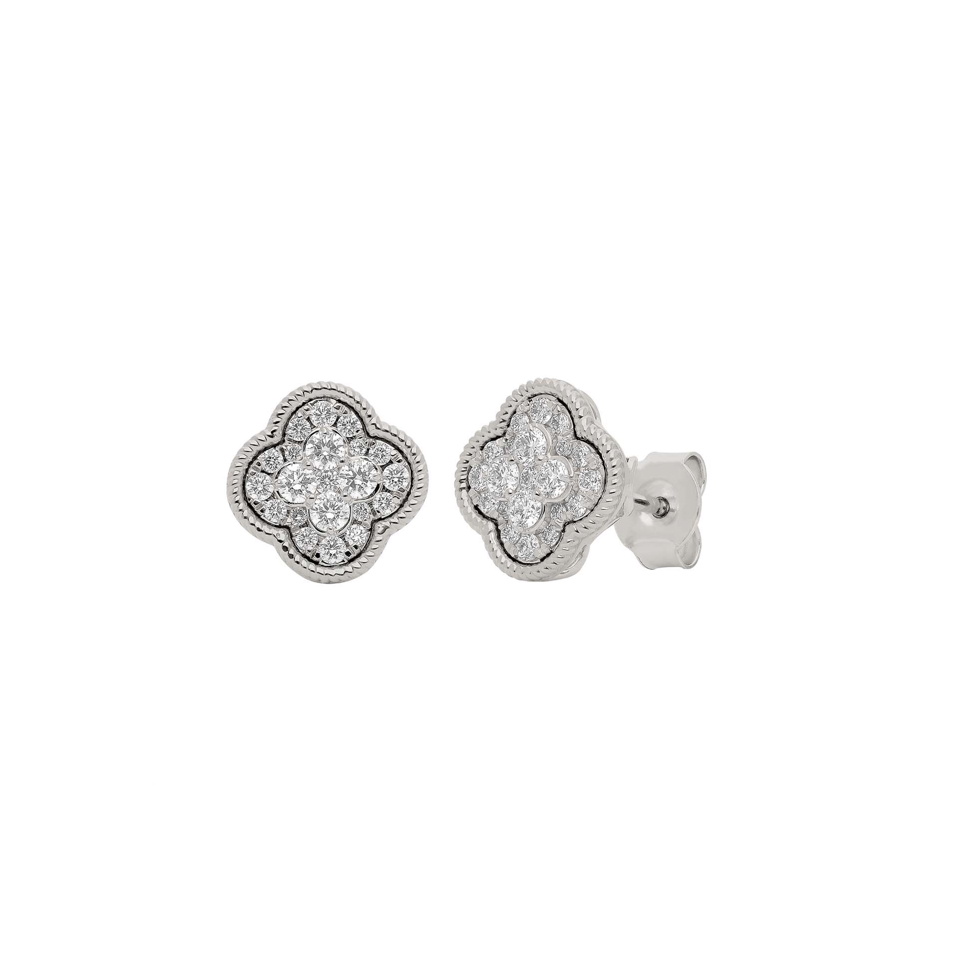 DIAMANDO FLUTED LUCKY LEAF OHRRINGE 0.47ct