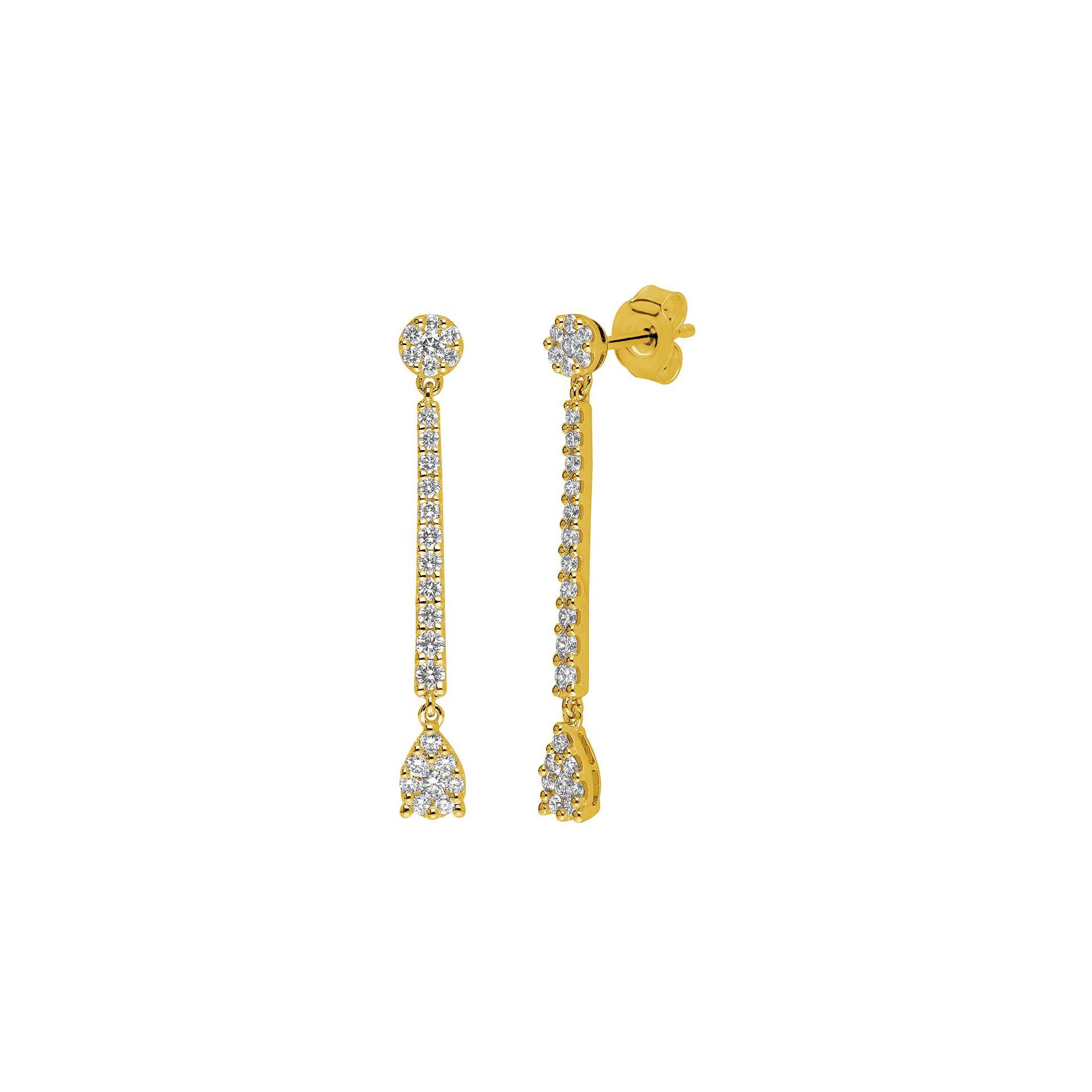 DIAMANDO FALLING PEARS OHRRINGE 0.75ct