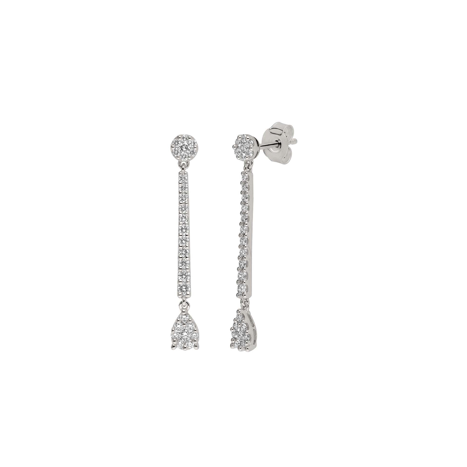 DIAMANDO FALLING PEARS OHRRINGE 0.75ct
