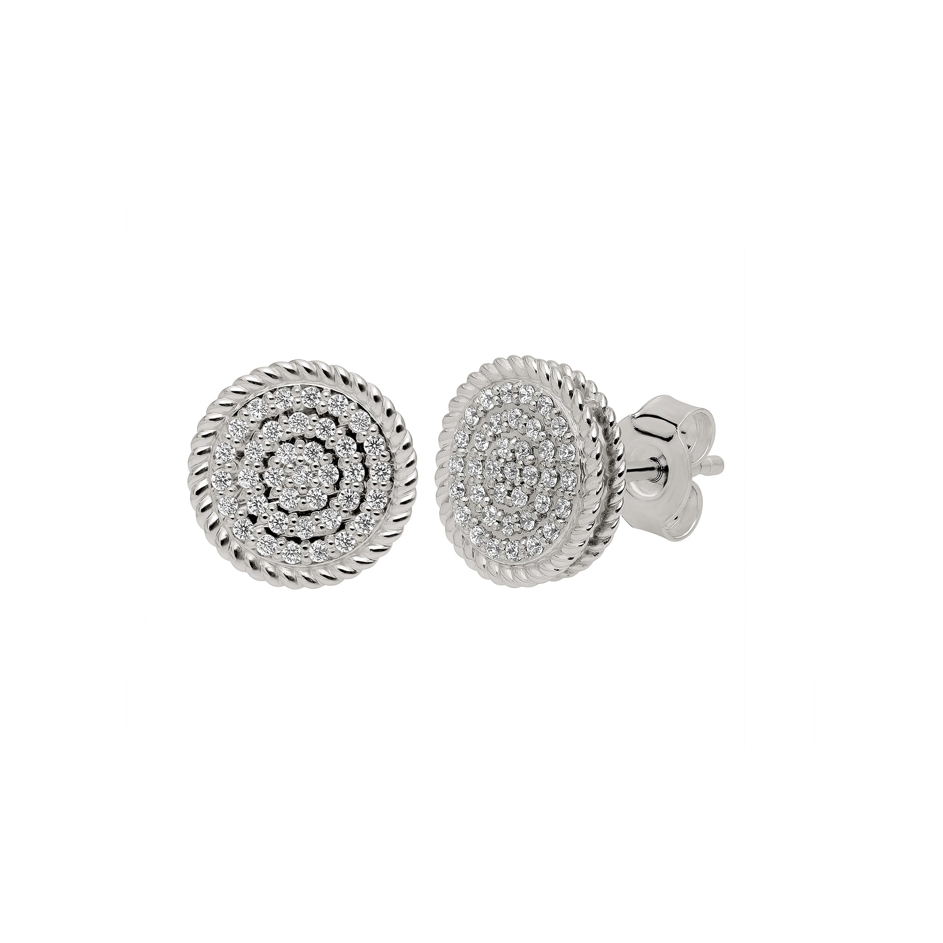 DIAMANDO FLUTED ROUND OHRRINGE 0.44ct