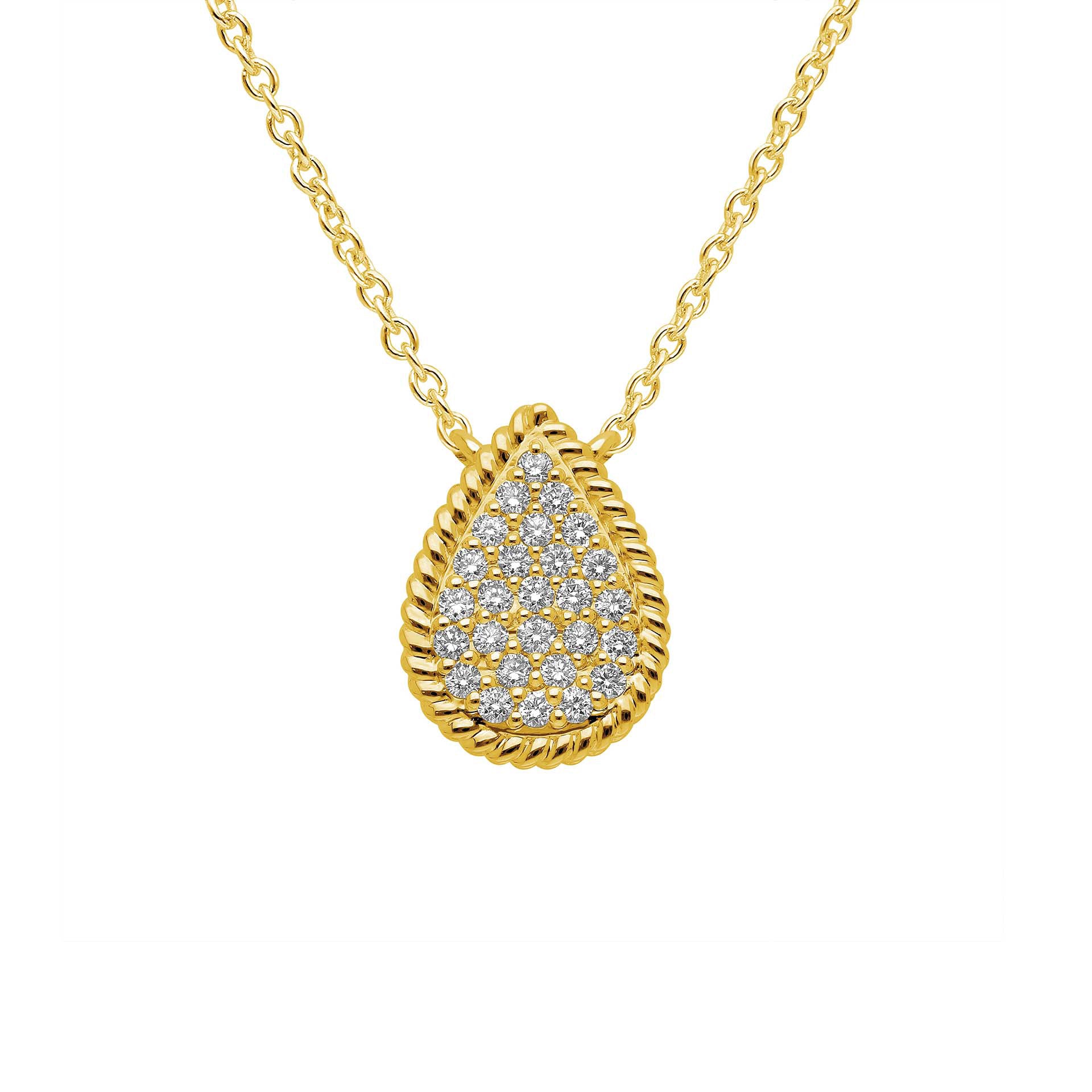 DIAMANDO FLUTED PEAR ANHÄNGER 0.32ct