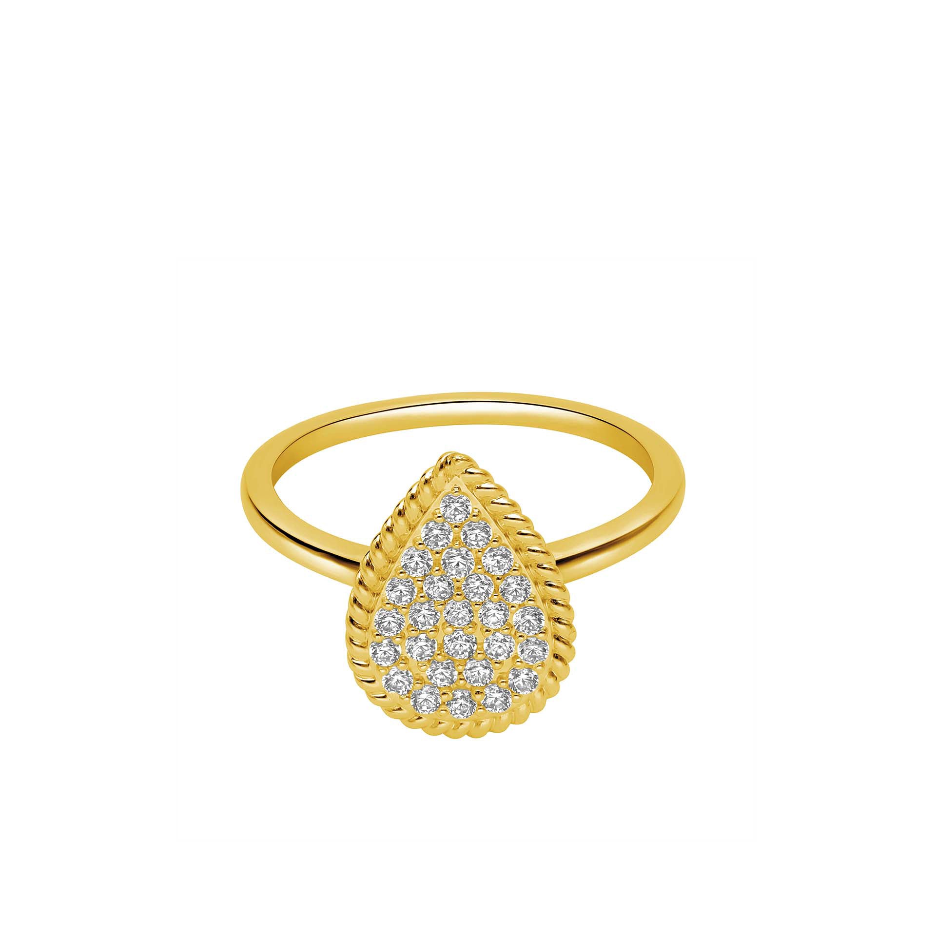 DIAMANDO FLUTED PEAR RING 0.32ct