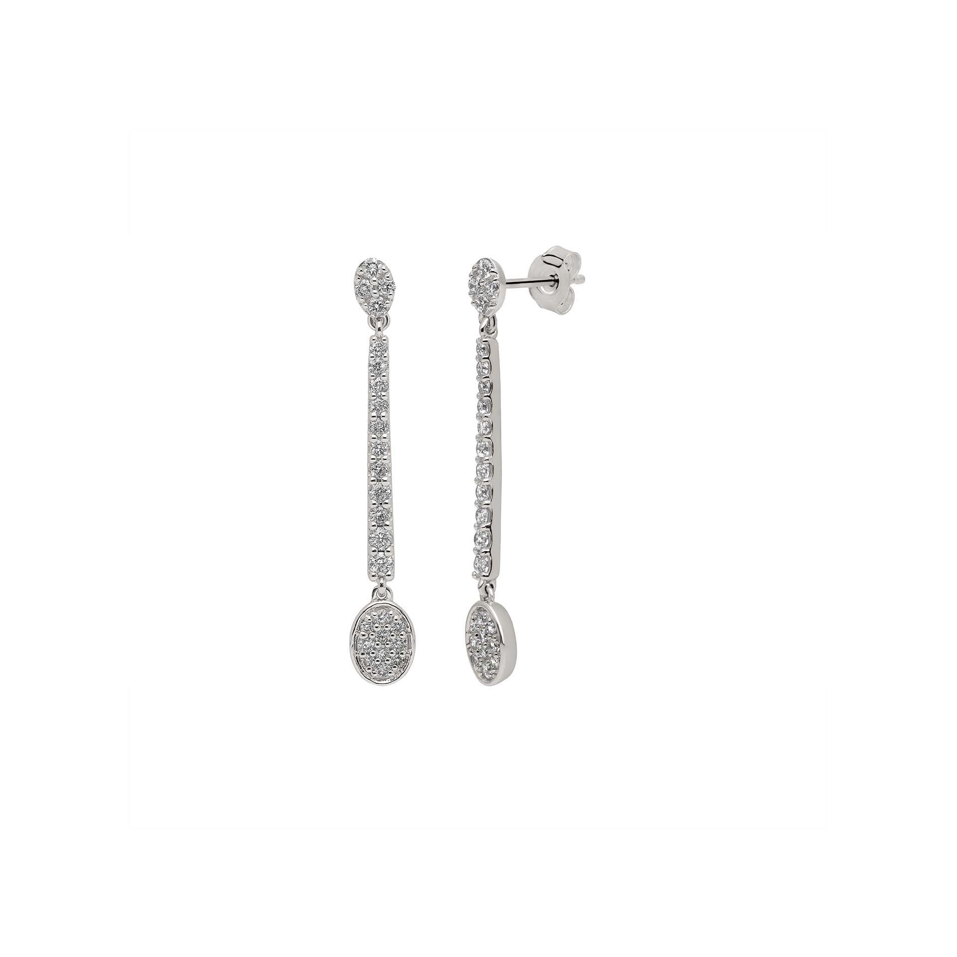 DIAMANDO FALLING OVAL PAVÉ OHRRINGE 0.76ct