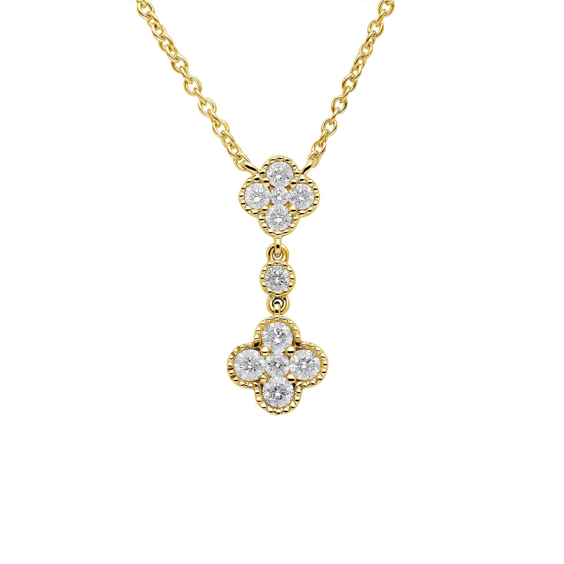 DIAMANDO FLUTED LUCKY LEAF ANHÄNGER 0.34ct