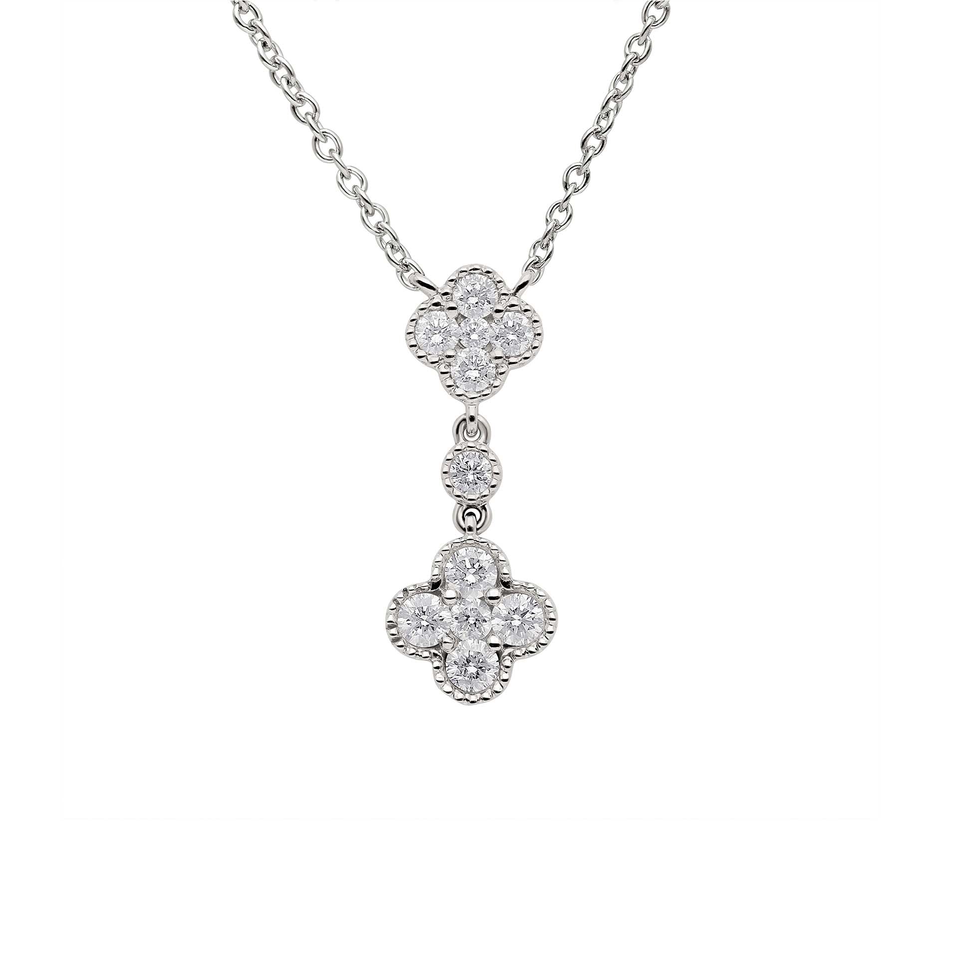 DIAMANDO FLUTED LUCKY LEAF ANHÄNGER 0.34ct