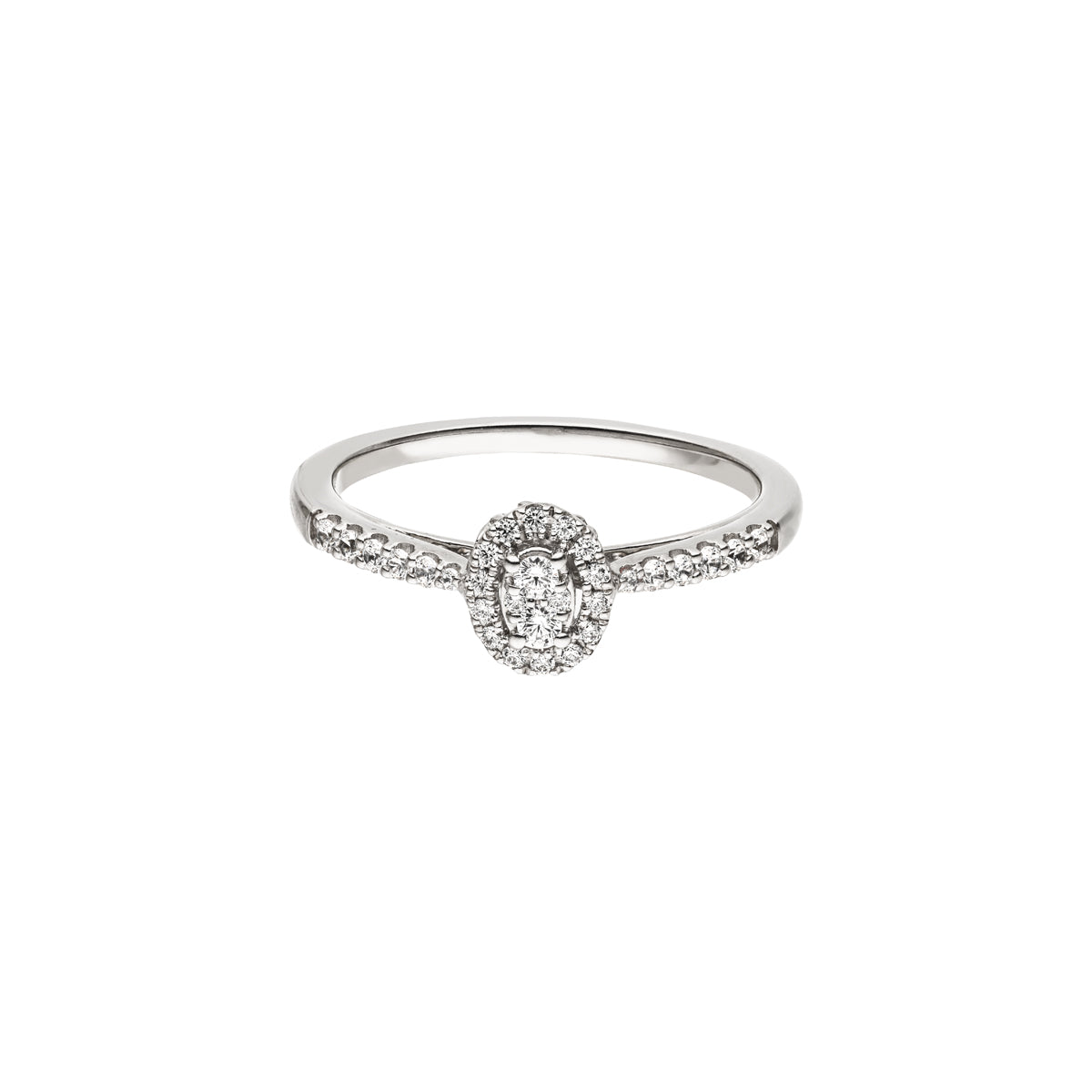 DIAMANDO OVAL PAVÉ RING 0.65ct