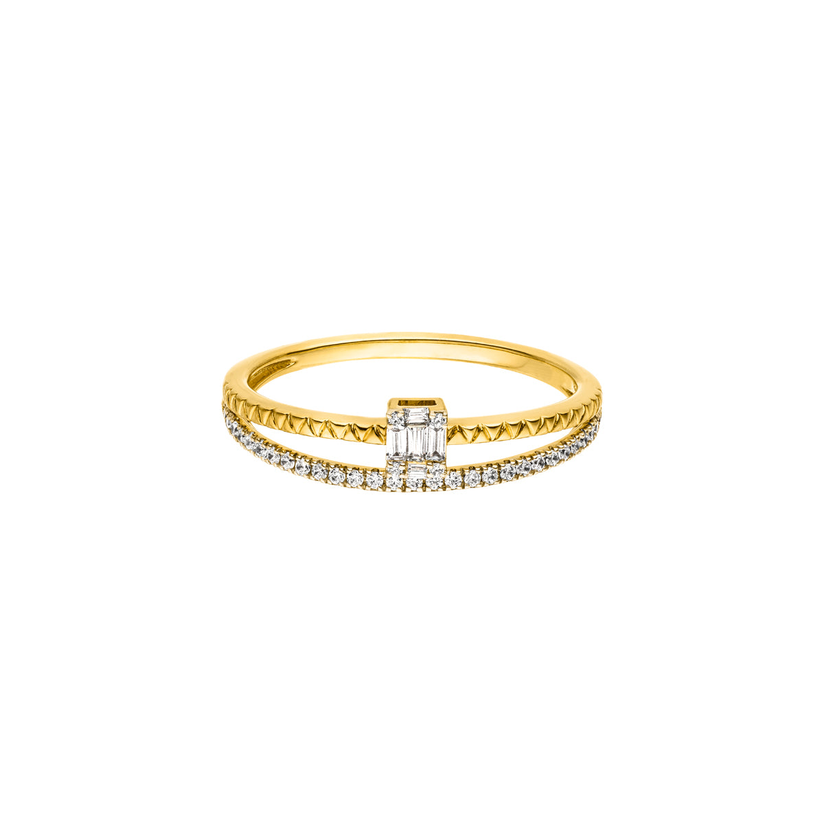 DIAMANDO VARIETY ZIG ZACK RING 0.19ct
